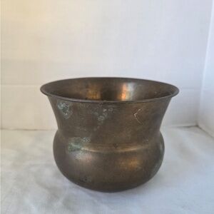 Vintage Brass Patina Planter Outdoor Planter